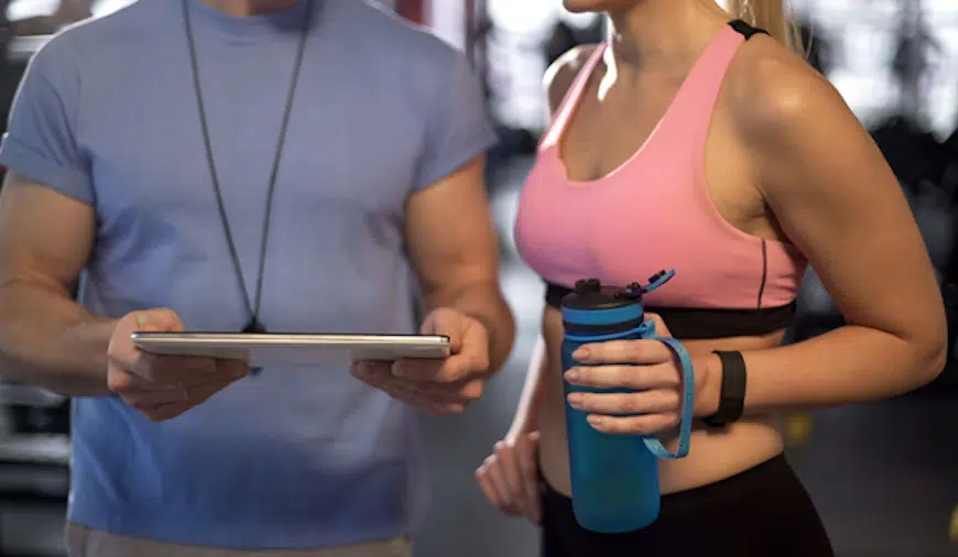 fitness trainer with client