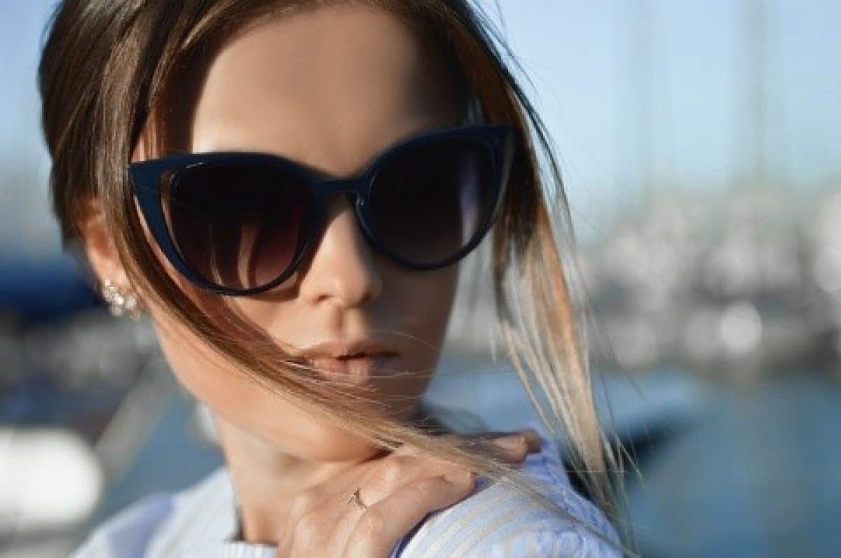 Woman in vogue sunglasses