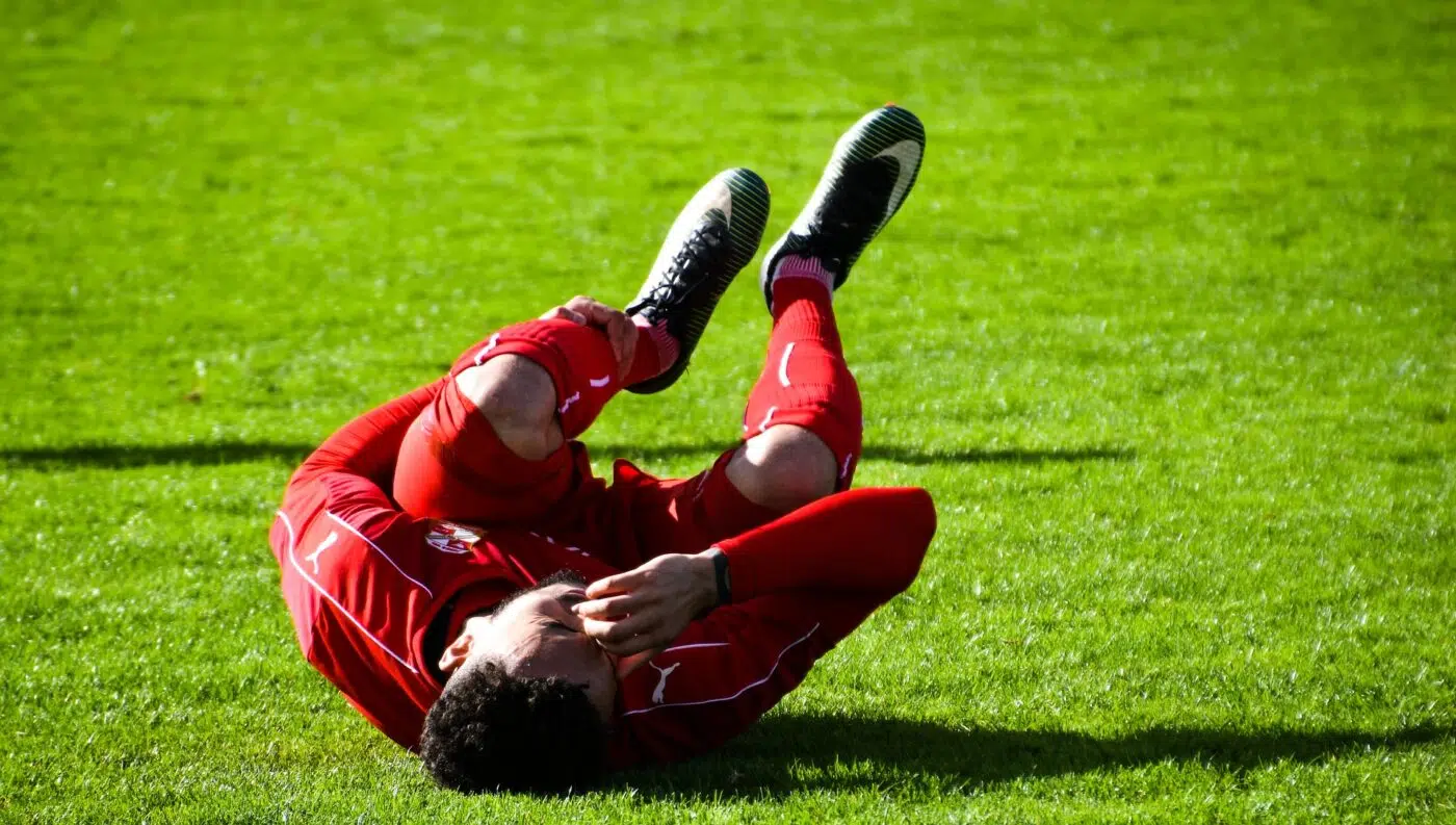 Injured footballer