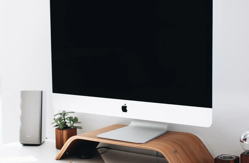 Apple Mac on desk