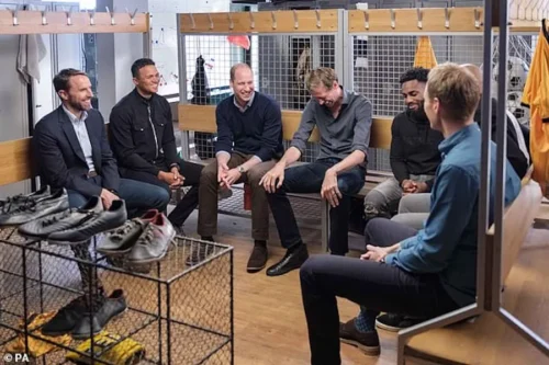 prince william with footballers