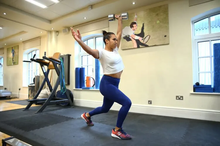 Heather Watson in the Gym