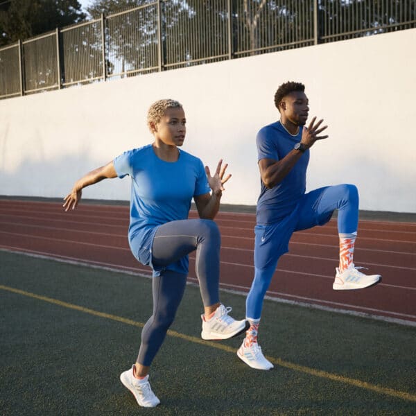 two people excercising