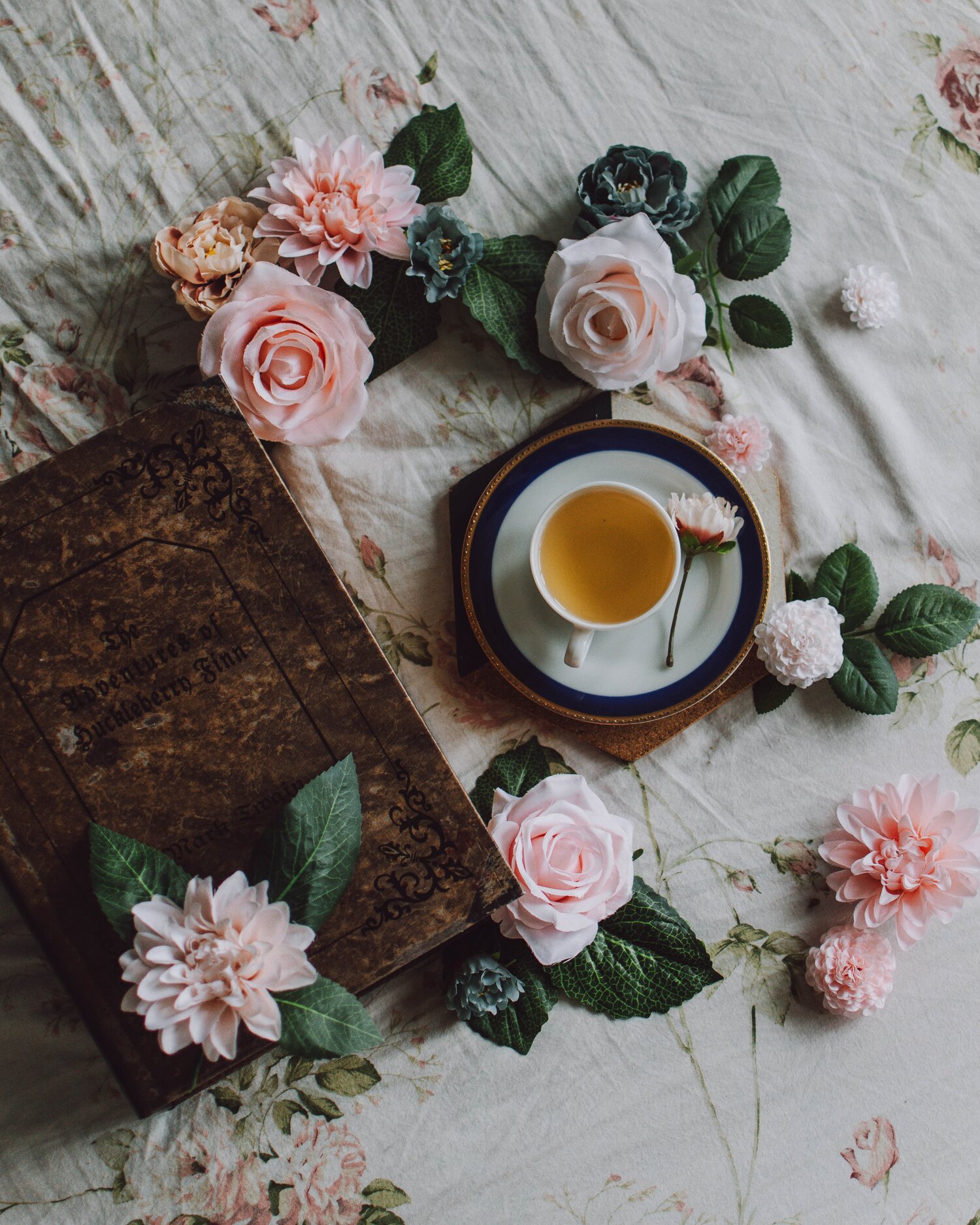 Herbal tea with flowers