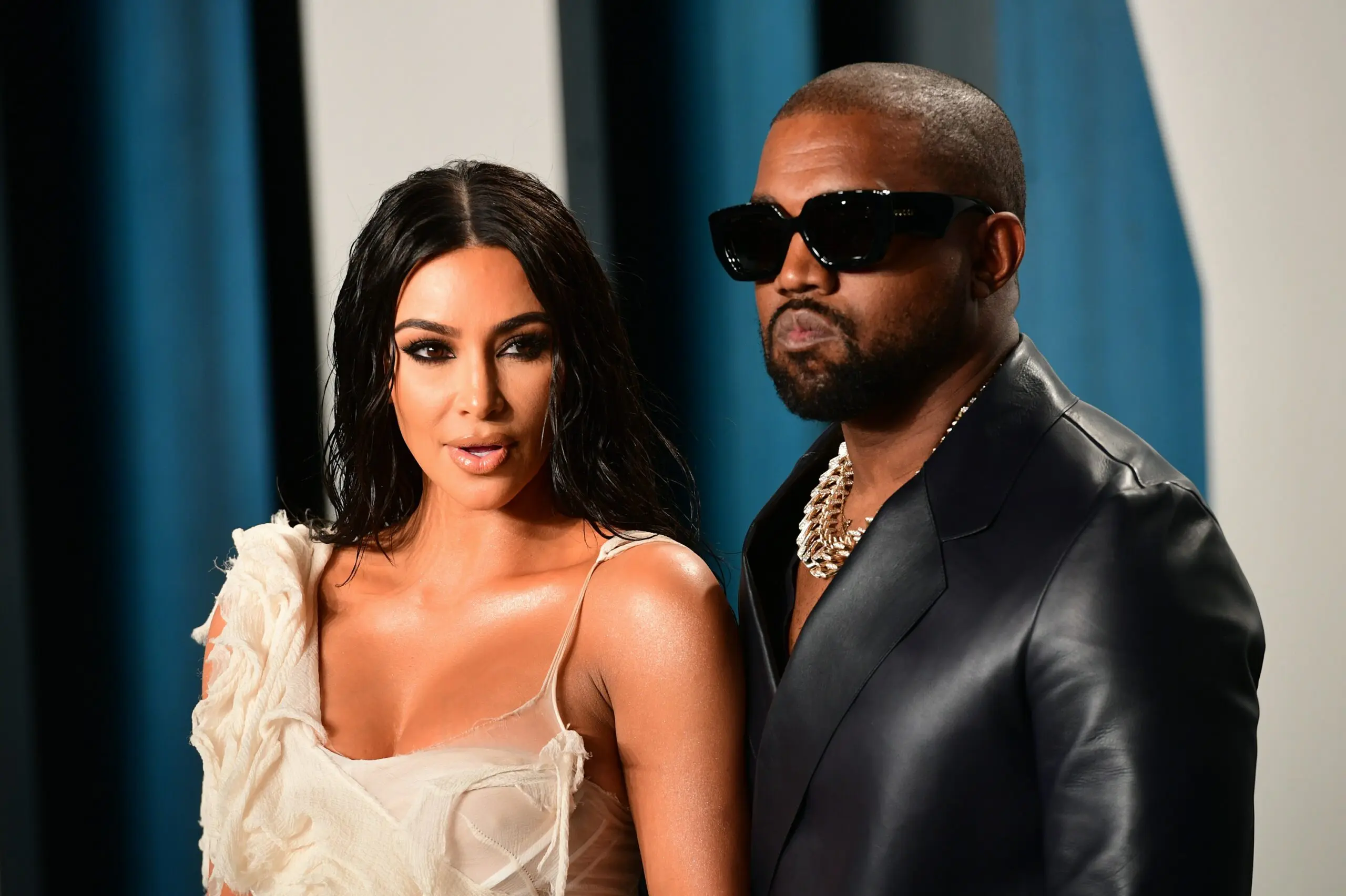 Kanye west with kim kardashian talk about mental health scaled