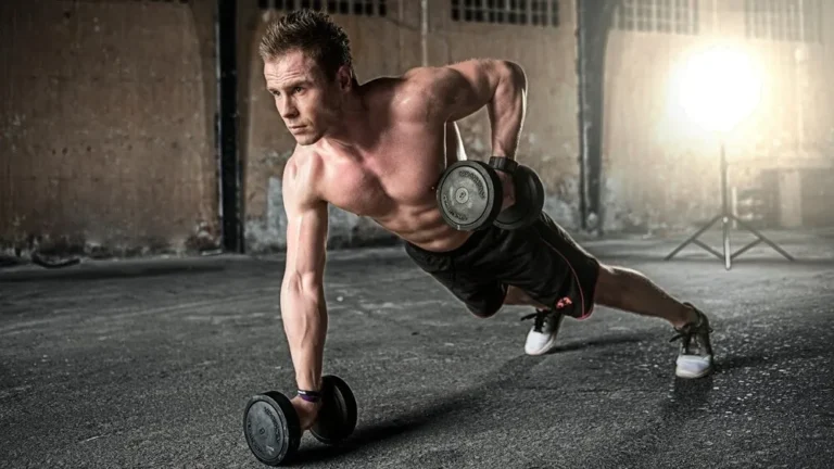 manliftingdumbellsinpushupposition