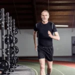 older person running