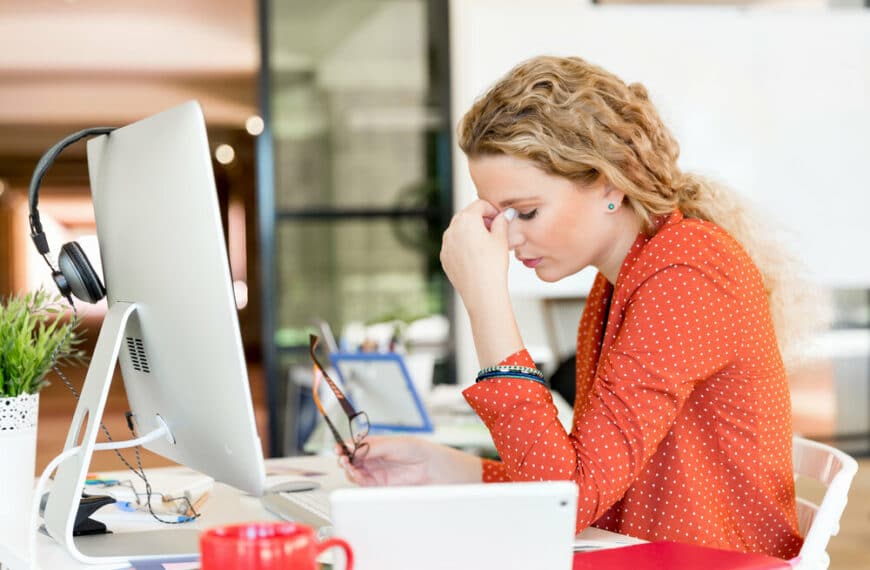 stressed office worker