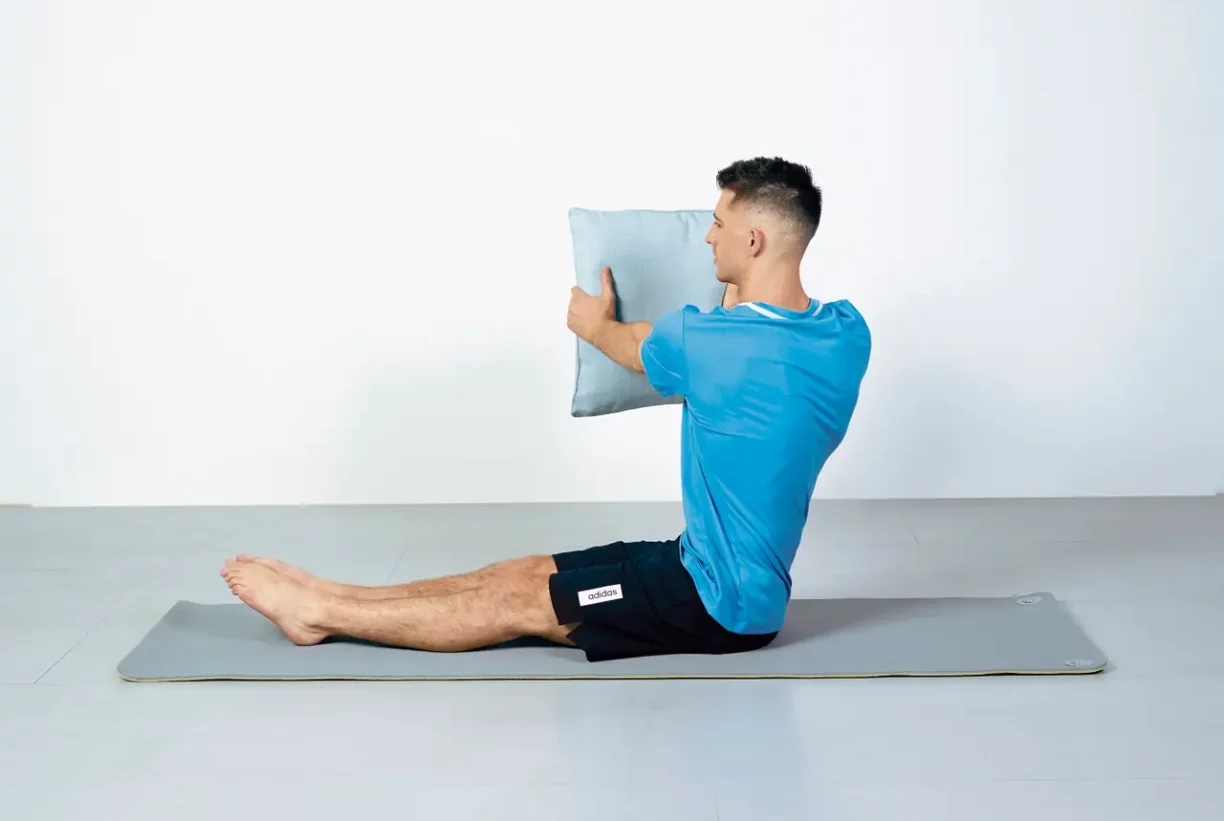 Max Whitlock twists with pillow