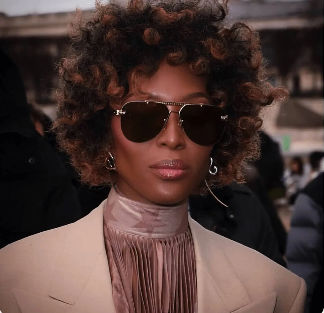 Naomi Campbell wearing sunglasses