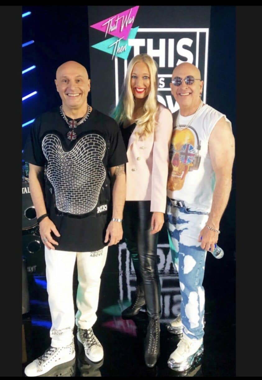 Television Presenter Hayley Palmer with Right Said Fred