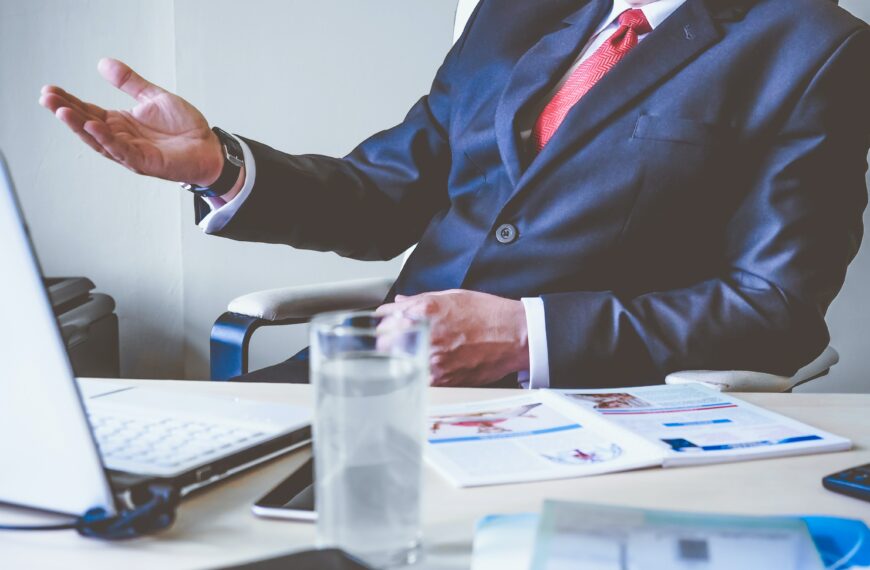 Business person at desk