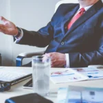 Business person at desk