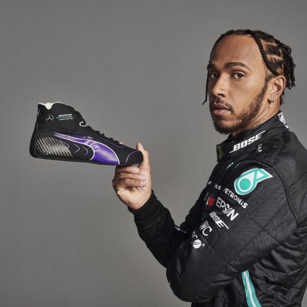 PUMA unleashes the fastest shoes with the very first sales premiere of the Mercedes AMG Petronas F1 Team Speedcat Pro of Lewis Hamilton