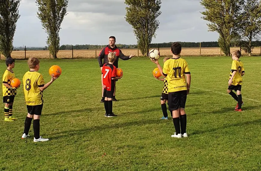 Paul Cooper training youngsters at football