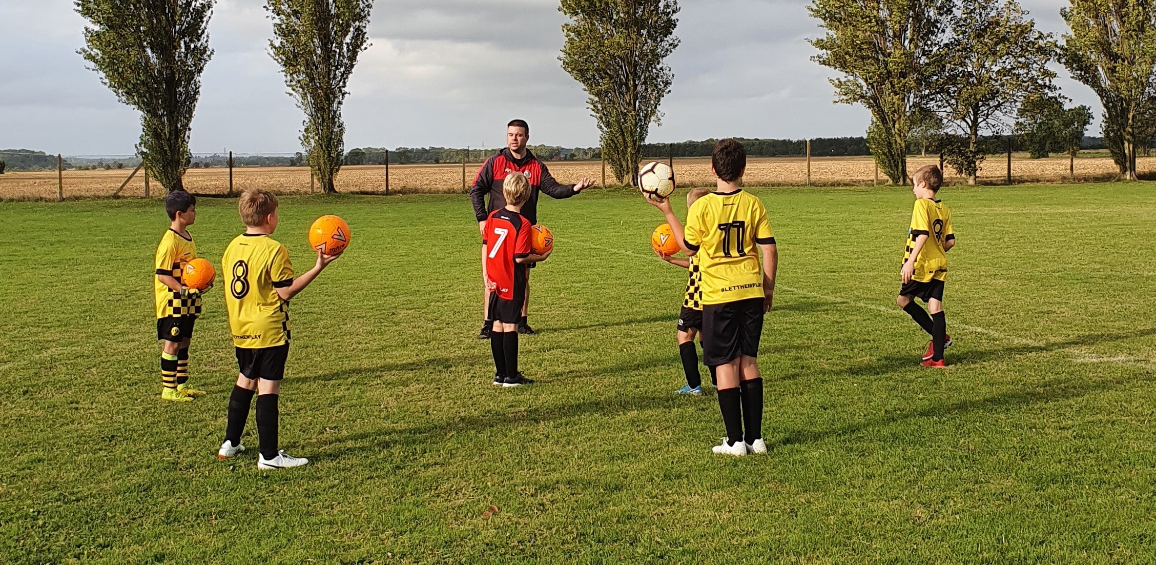 Paul cooper training youngsters at football
