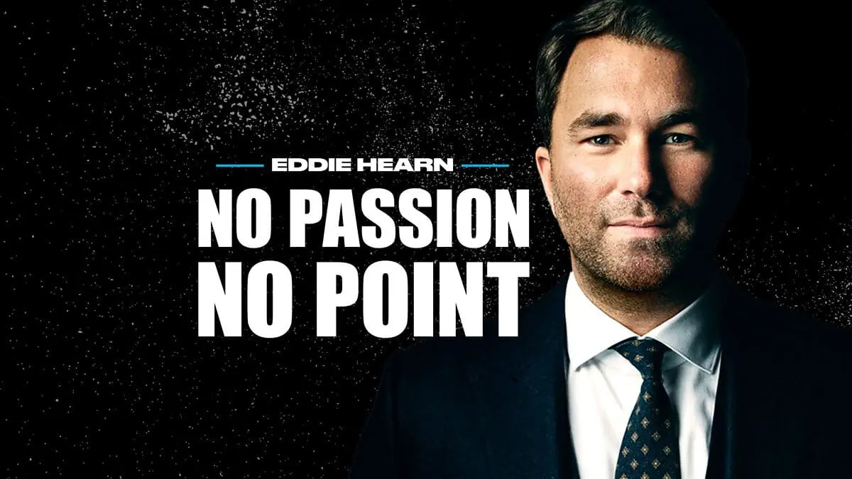 Eddie hearn no passion no point poster