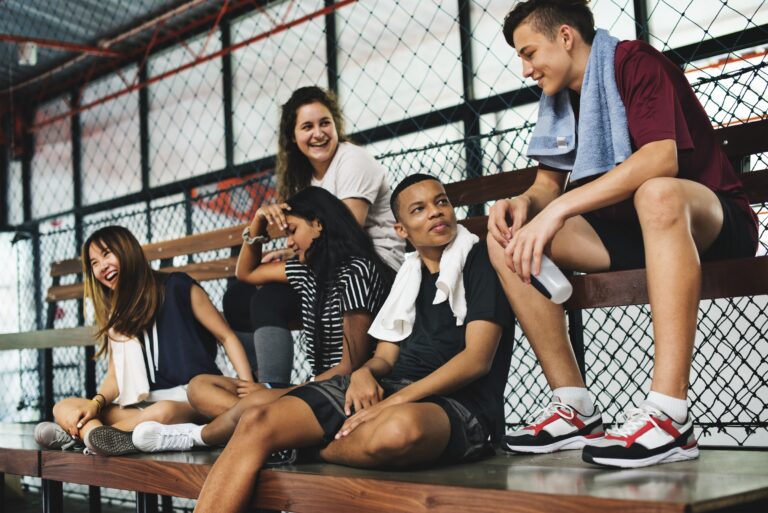 students in gym