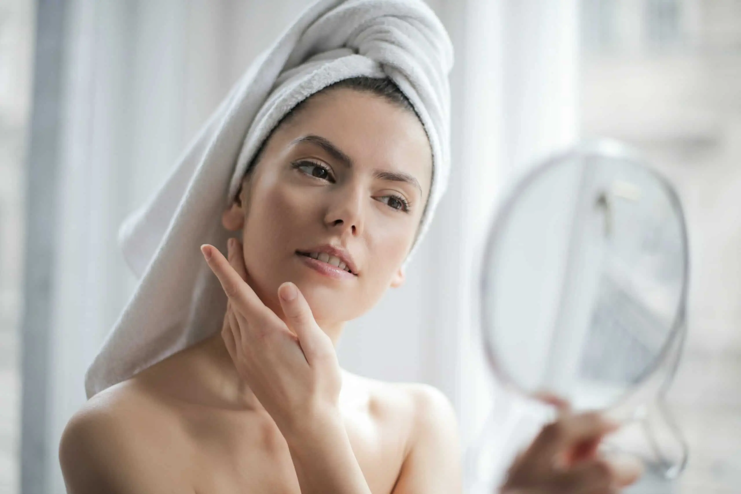 Woman pampering herself scaled
