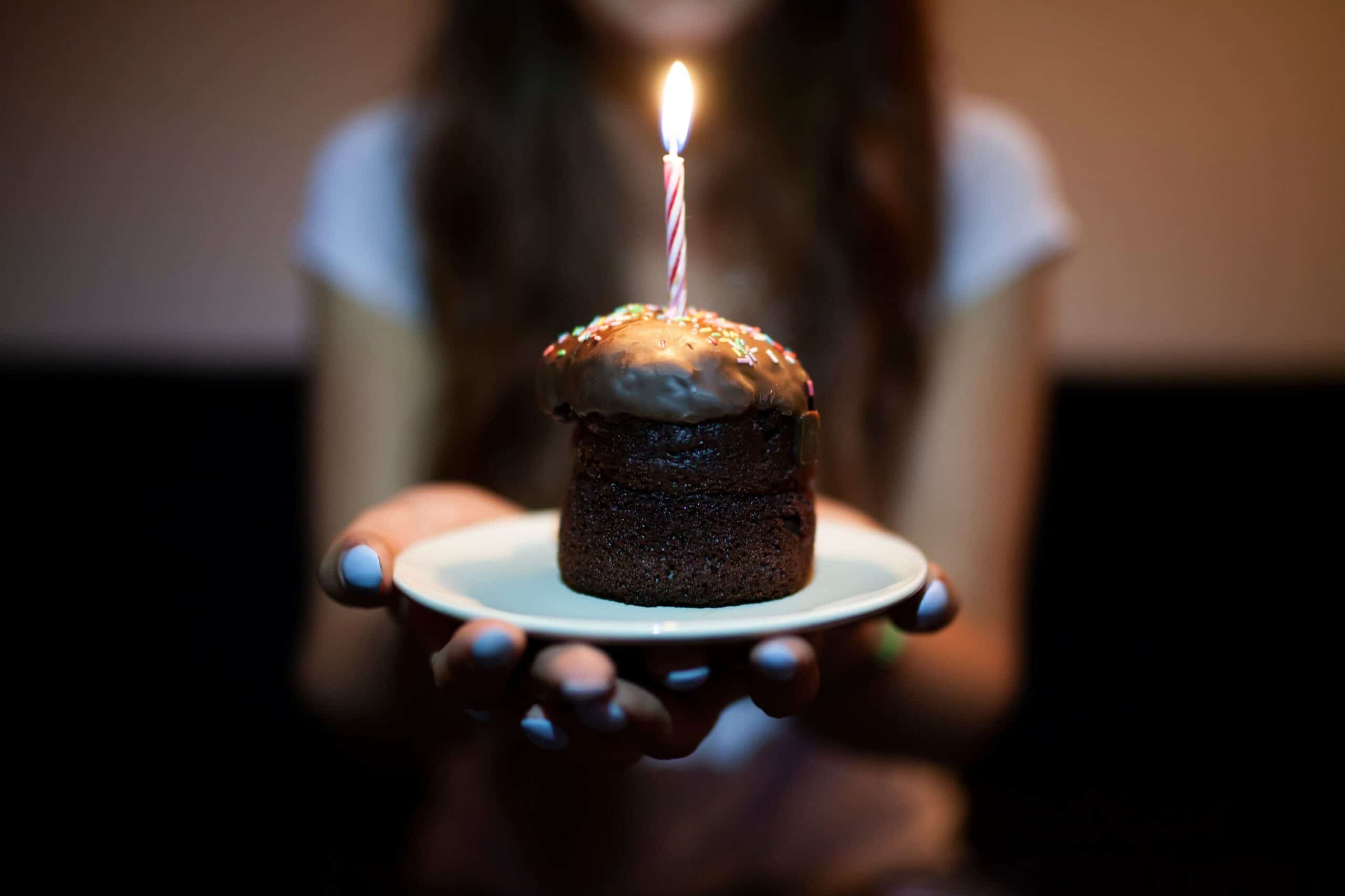 Cupcake with candle scaled