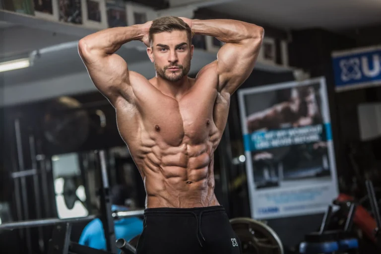 ryan terry flexing muscles