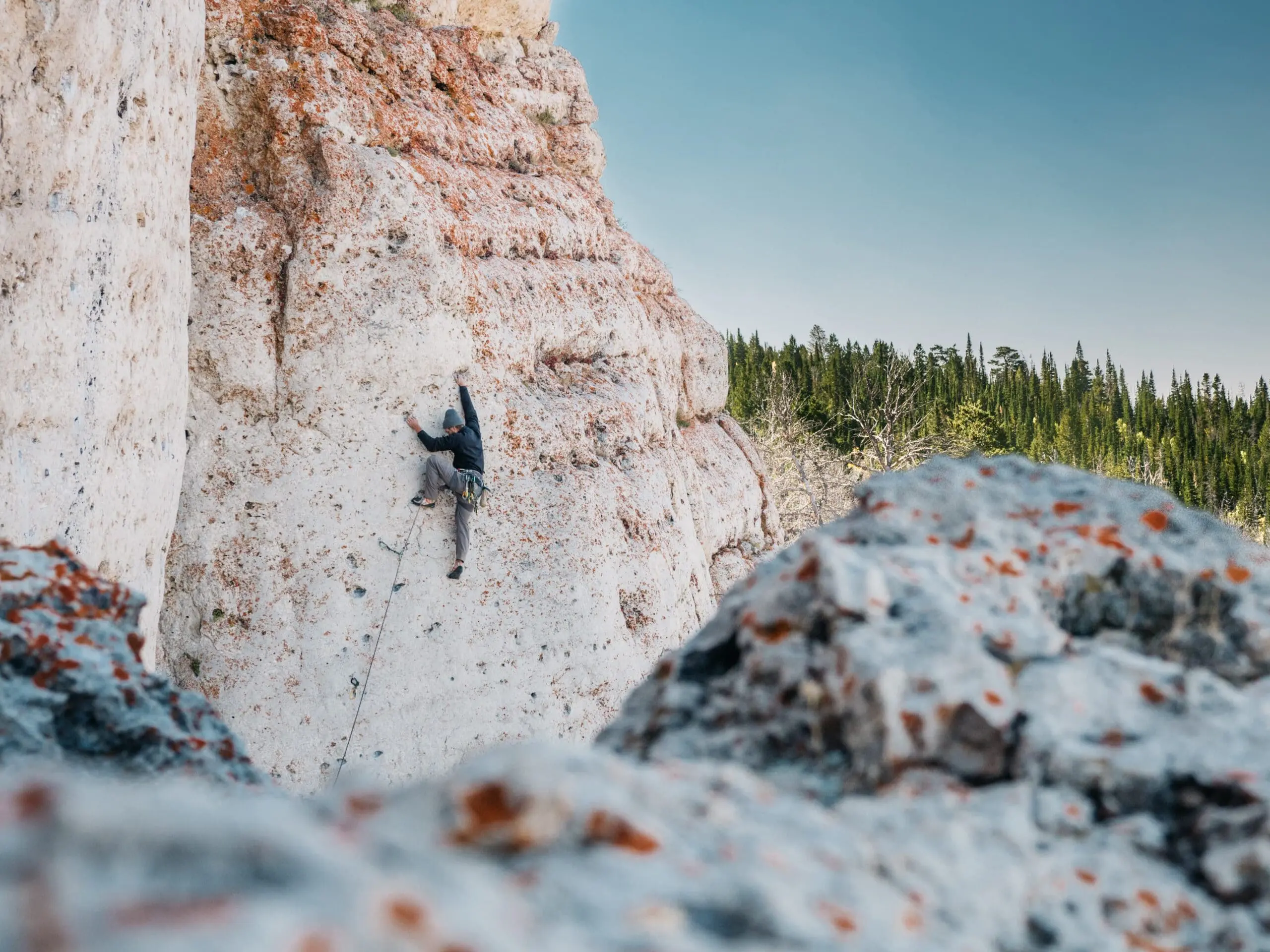 Man rock climbing scaled