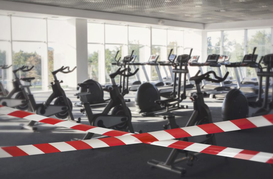 gym closed off tape