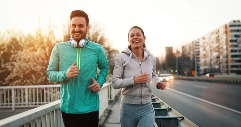 couple running in city scaled