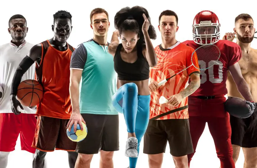 various sports people scaled