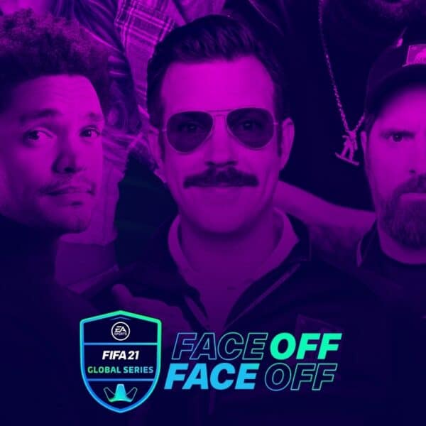 Jason Sudeikis as ‘Ted Lasso Brendan Hunt as Coach Beard Trevor Noah Becky G and Nicky Jam to Compete in EA SPORTS FIFA Global Series Face off