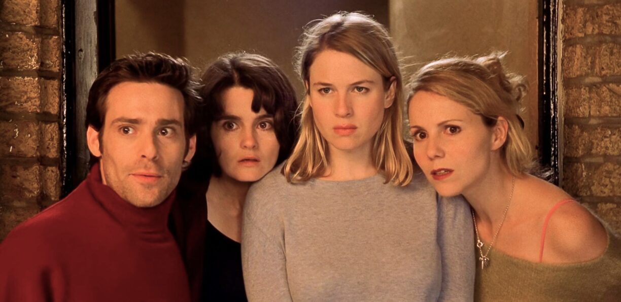 Sally Phillips (right) with co-stars James Callis, Shirley Henderson and Renee Zellweger in Bridget Jones’s Diary 
