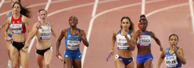 athletes running