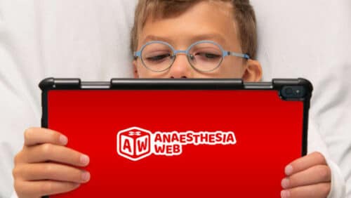 child looks at Anaesthesia Web