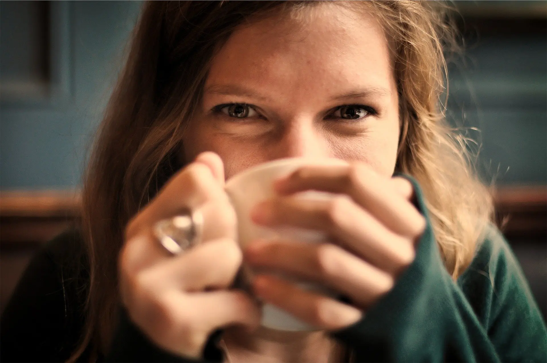 Drinking tea