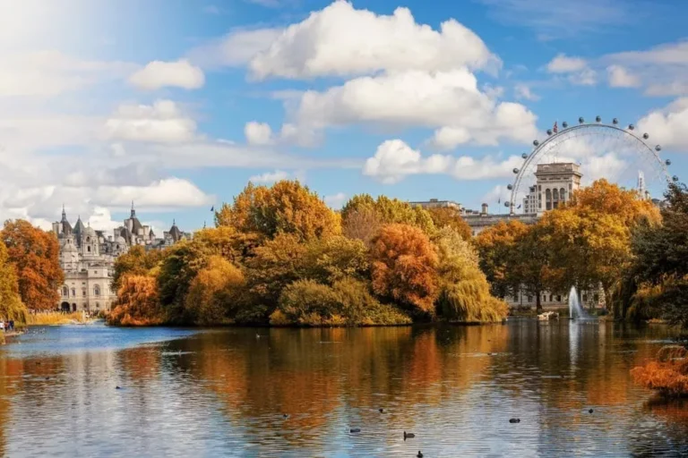 view of london with london eye in backdrop