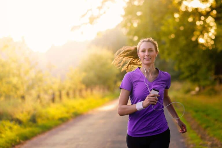 woman runs in sunlight scaled