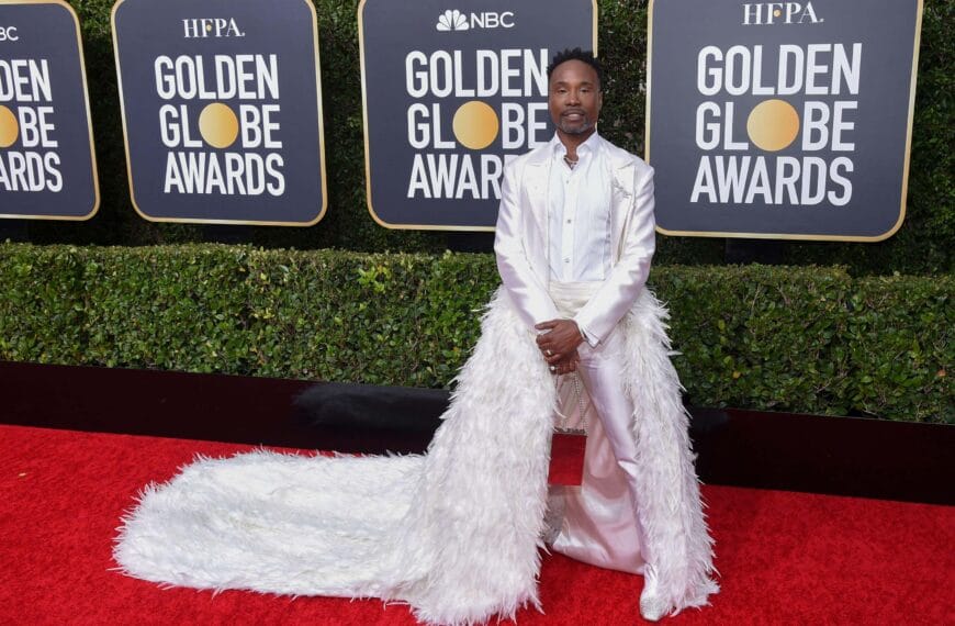 billy porter on the red carpet at the golden globe awards scaled