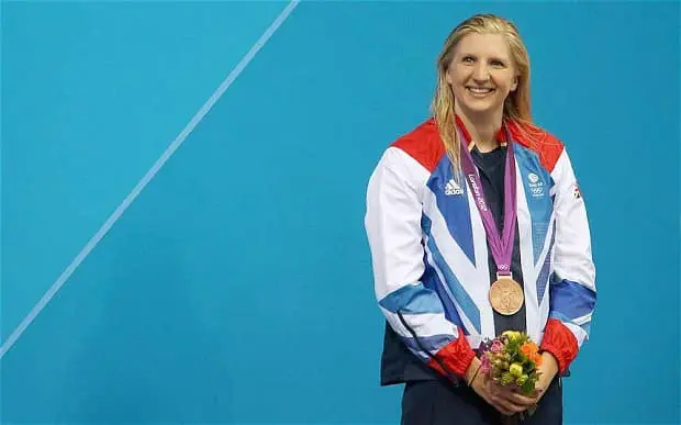 Becky adlington with gold medal