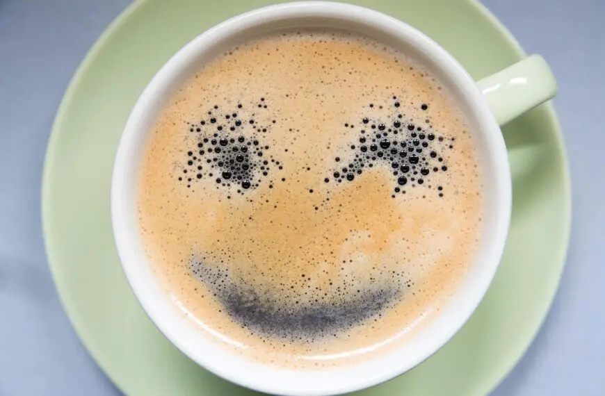 coffee that looks like it is smiling scaled