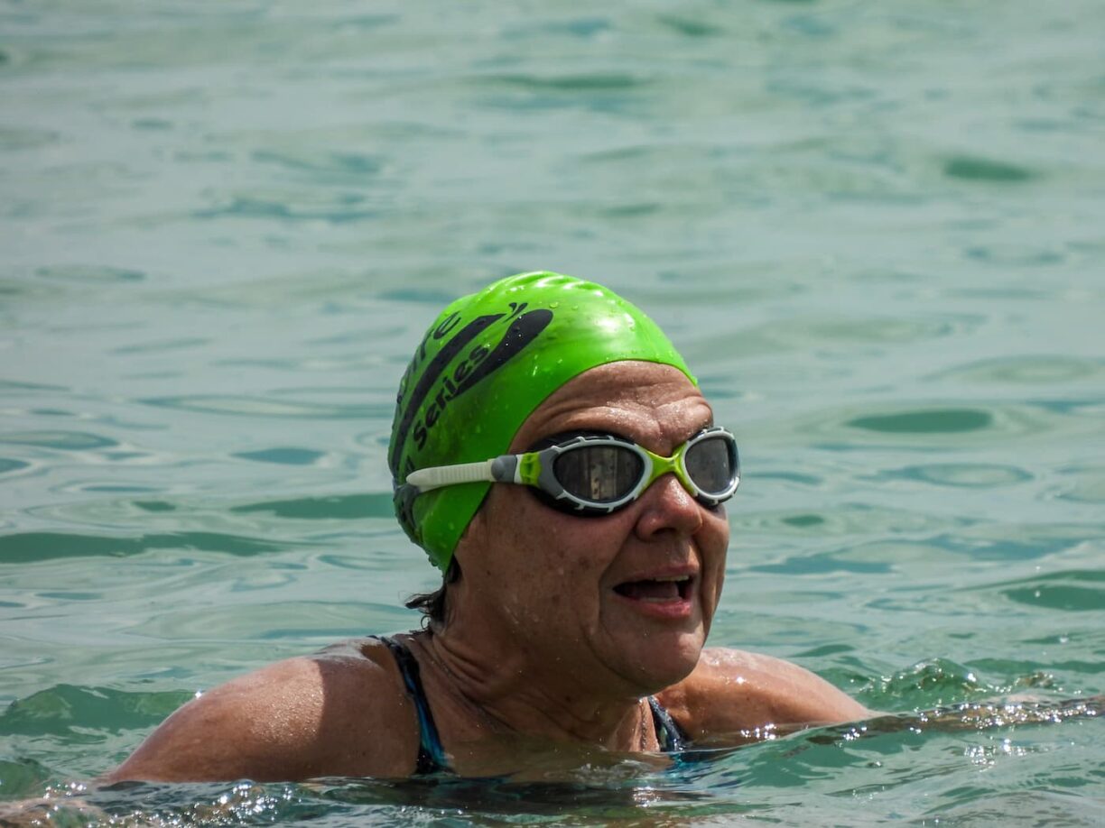 Paula craig swimming in dover harbour