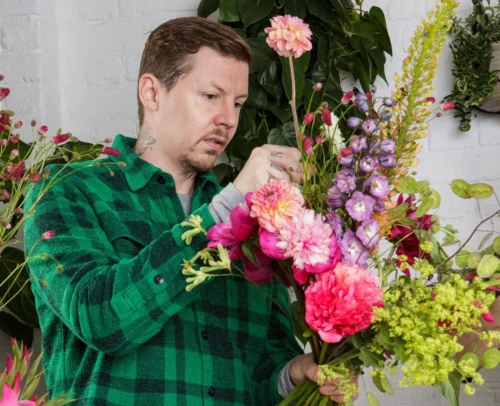 professor green trimming flowers