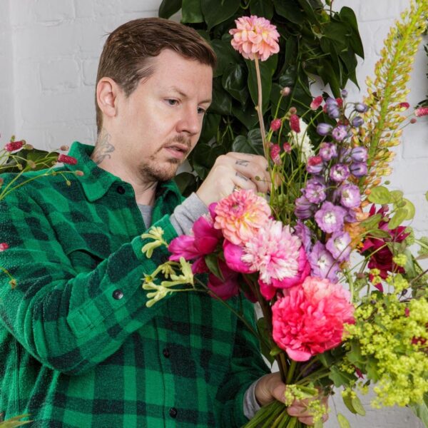 professor green trimming flowers