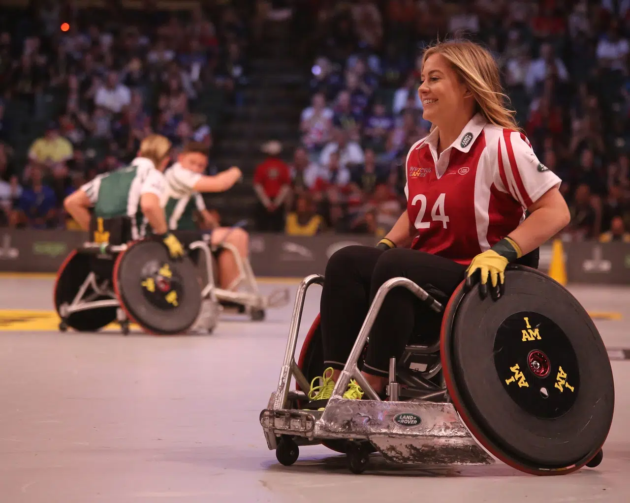 Sports woman in wheelchair