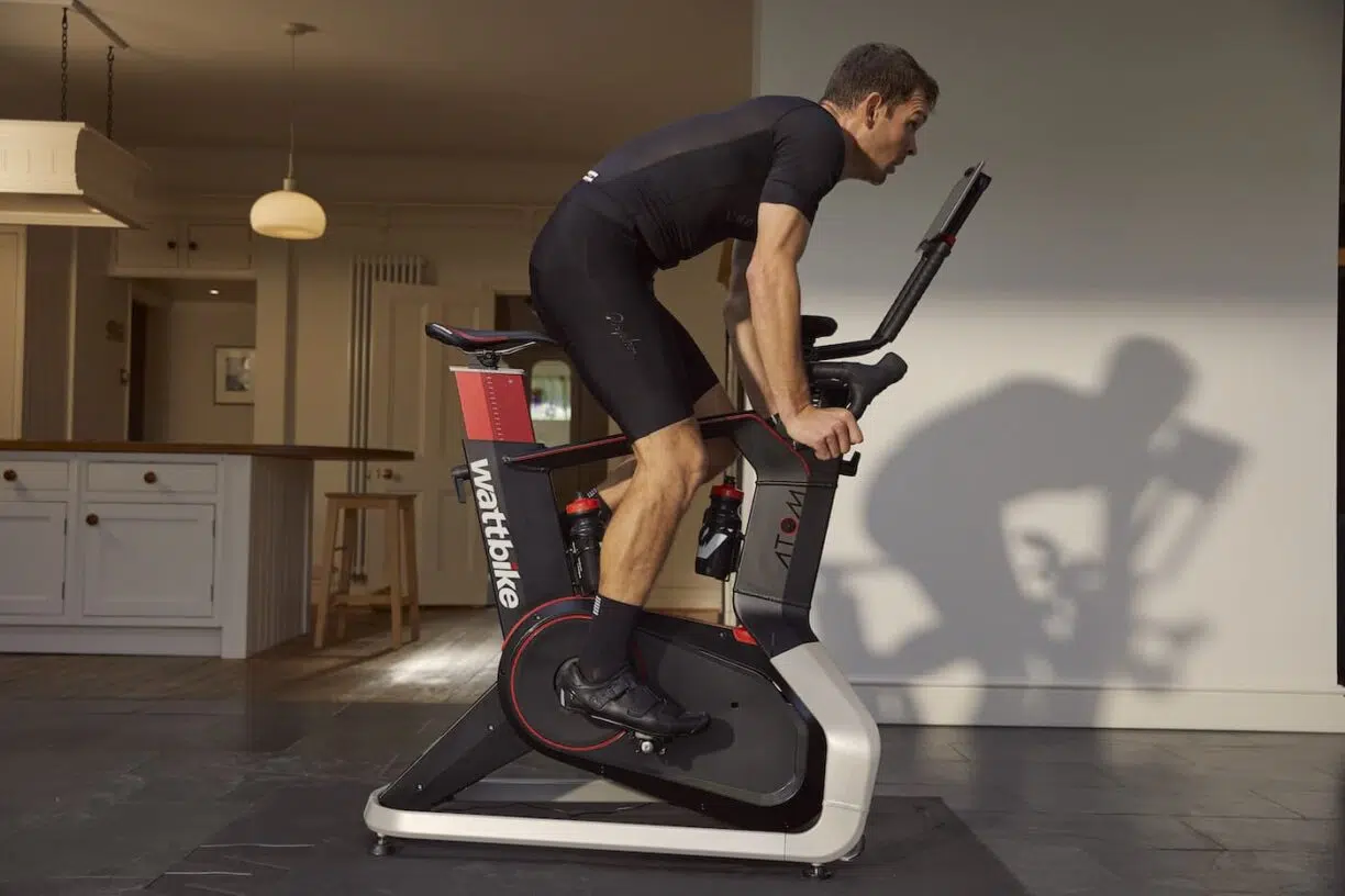 Athlete on wattbike
