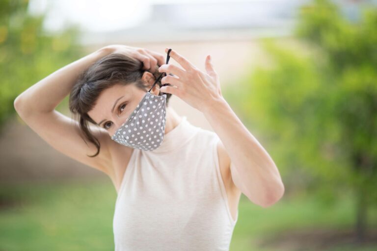 woman wearing facemask scaled