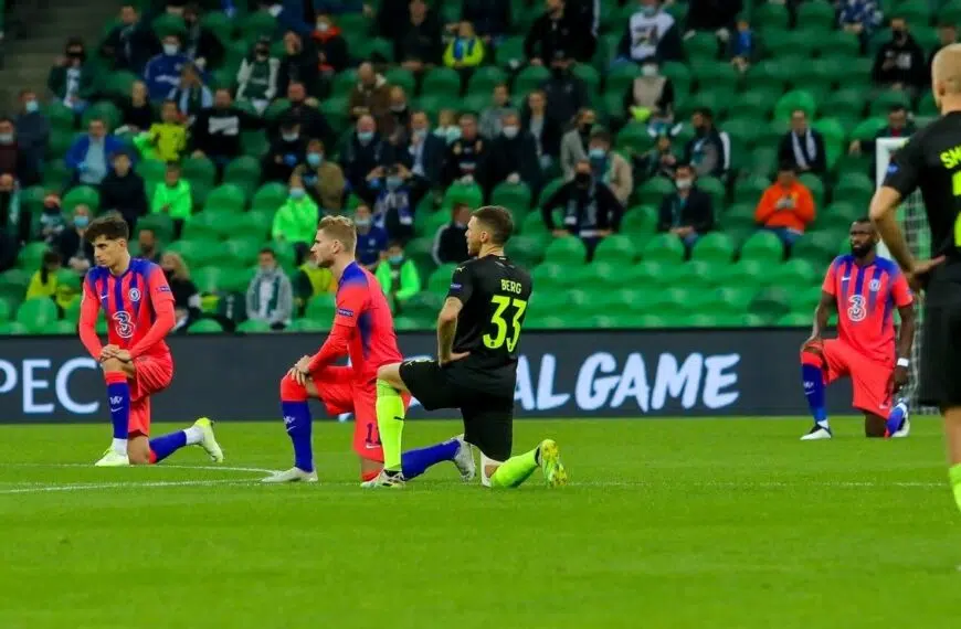 FC Krasnodar Chelsea players take the knee