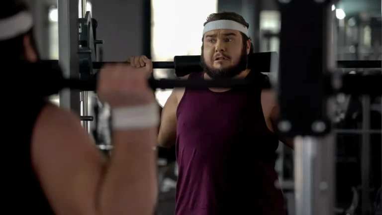 gym goer looking nervous