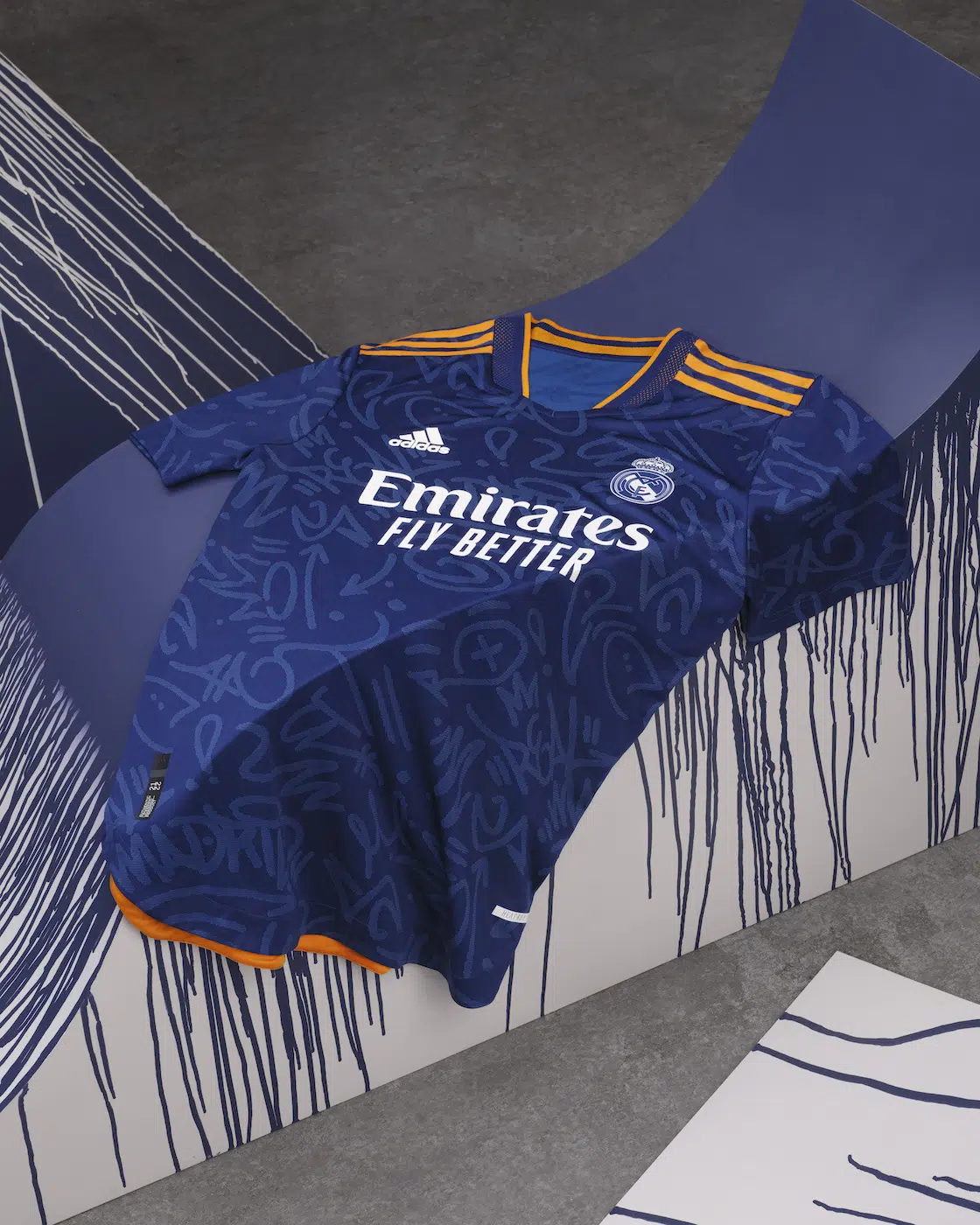 REAL MADRID 2021/22 SEASON AWAY JERSEY, INSPIRED BY THE GRAFFITI ART OF THE  CITY