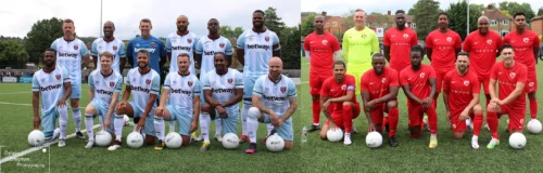 west ham legends and team harvey squad photos