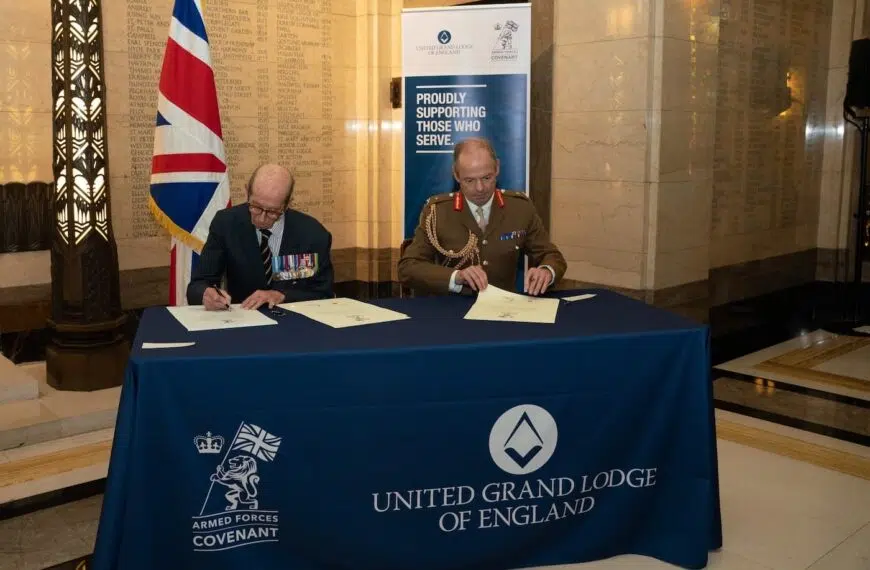 Freemasons Sign Up To Armed Forces Covenant